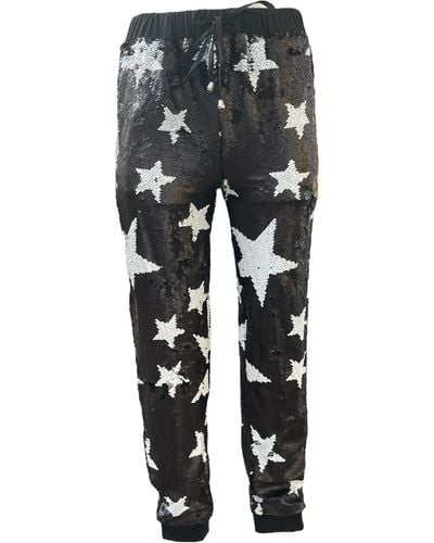 Any Old Iron Sparkle Star joggers - Black
