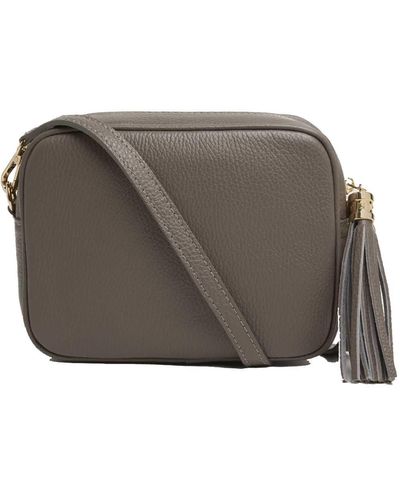 Betsy & Floss Verona Crossbody Tassel Bag In Cinder - Gray