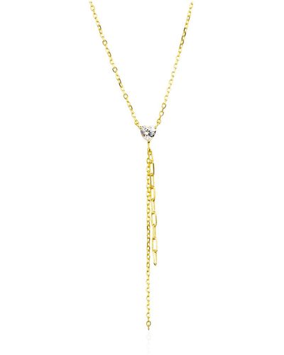 Ep Designs Mini Heart Chain Necklace - Metallic