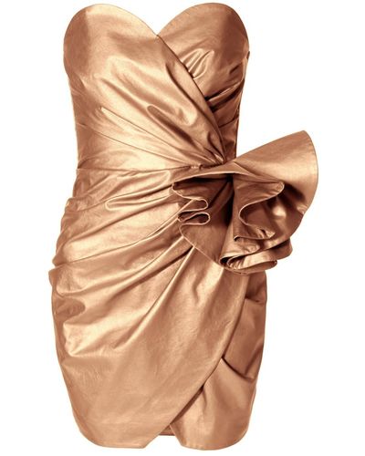 AGGI Alessandra Royal Mini Strapless Dress - Brown