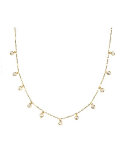 Lily Flo Jewellery Stardrops Full Diamond Droplet Necklace - Metallic