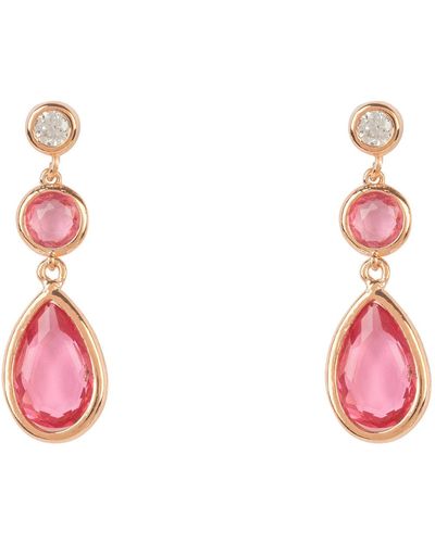 LÁTELITA London Tuscany Gemstone Drop Earring Rose Gold Pink Tourmaline