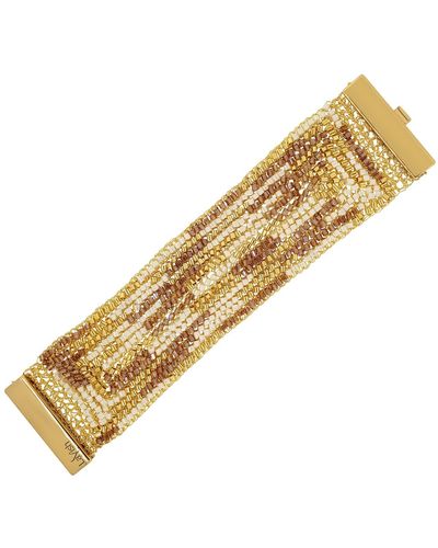 Lavish by Tricia Milaneze Neutrals / Golden Mix Signature Handmade Bracelet - Metallic