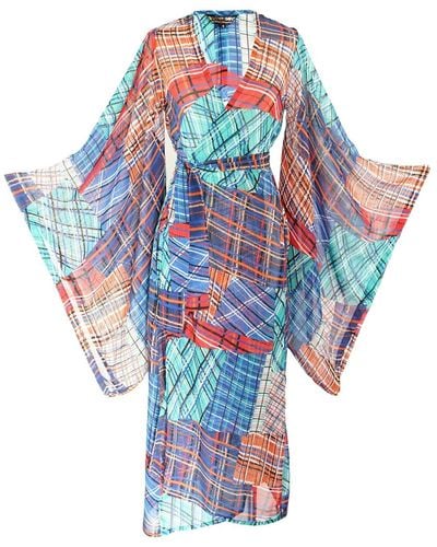 Jennafer Grace Nu Tartan Kimono - Multicolor