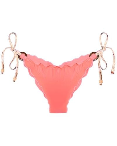 ELIN RITTER IBIZA Ibiza Bikini Tie-side Bikini Bottom Laia Coral Red - Pink