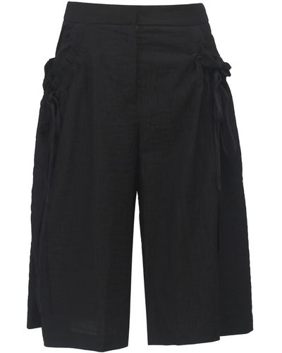 Smart and Joy Casual Wide Leg Capri Pants - Black
