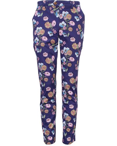 lords of harlech Jack Lux Spaced Floral Pant - Blue