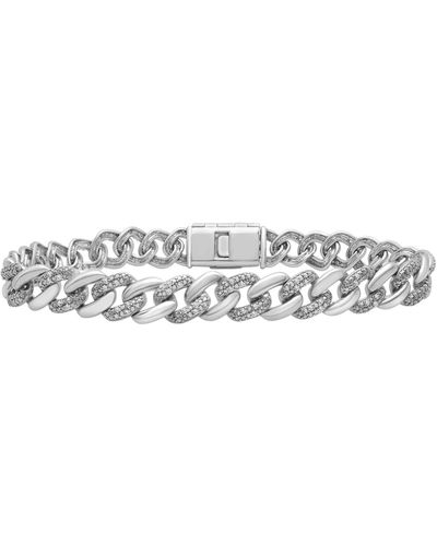 Miki & Jane Diamond Curb Link Bracelet - White