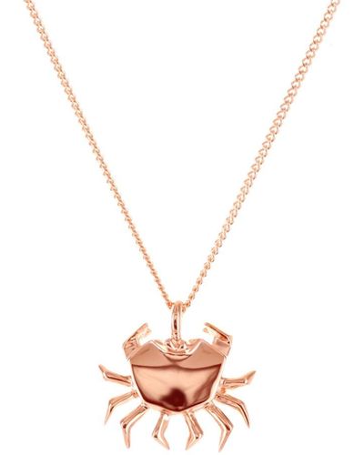 Origami Jewellery Mini Crab Necklace - Metallic