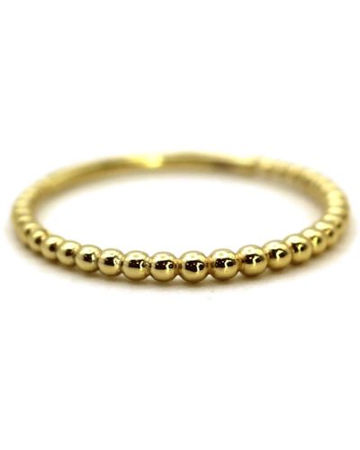 VicStoneNYC Fine Jewelry Soft Gradation Ball Yellow Ring - Metallic