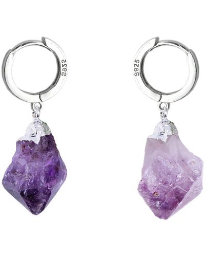 Ninemoo Purple Crystal Sterling Earrings