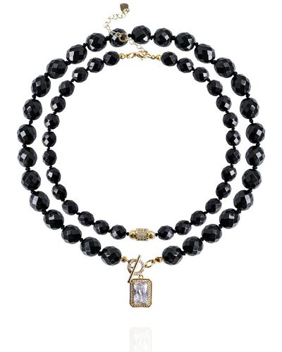 Saule Label Leni Necklace Set In Black