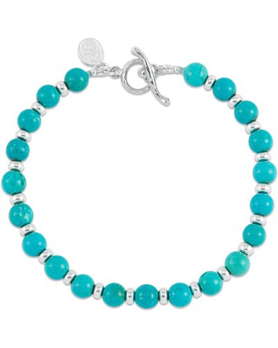 Dower & Hall Turquoise Halo Bracelet - Blue