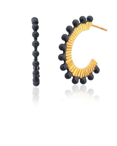 Milou Jewelry Oval Hoop Earrings - Grey