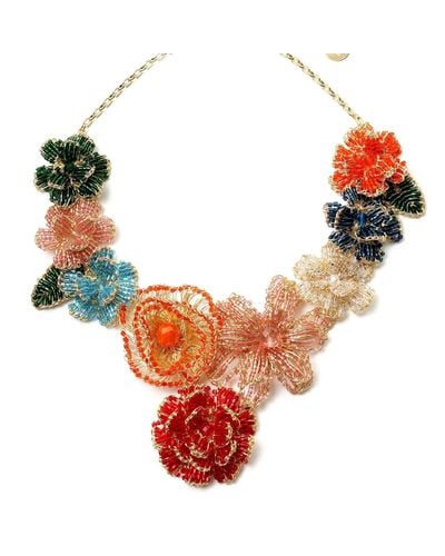 Lavish by Tricia Milaneze Multicolor Blossom Handmade Necklace