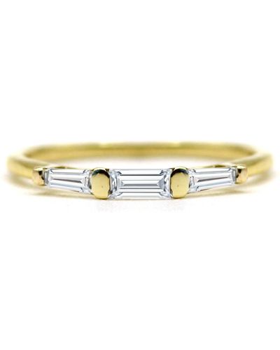 VicStoneNYC Fine Jewelry Modern Tapered Baguette Diamond Ring - Metallic