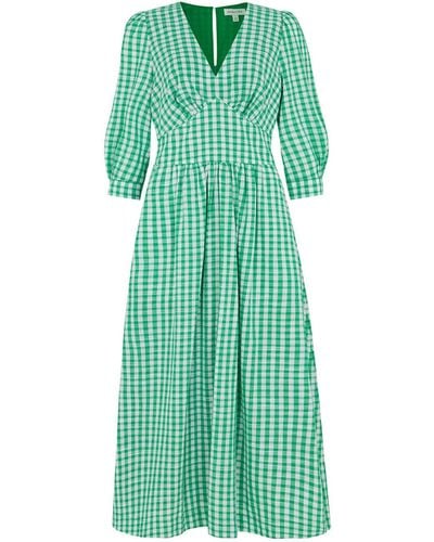 Emily and Fin Amelia Emerald Green Gingham Dress