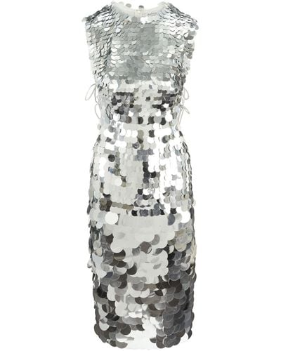 RaeVynn Nova Dress In Disc Sequins - Metallic