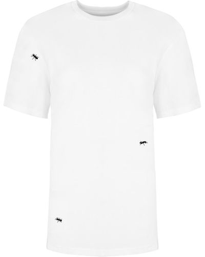 INGMARSON Ants Embroidered T-shirt - White