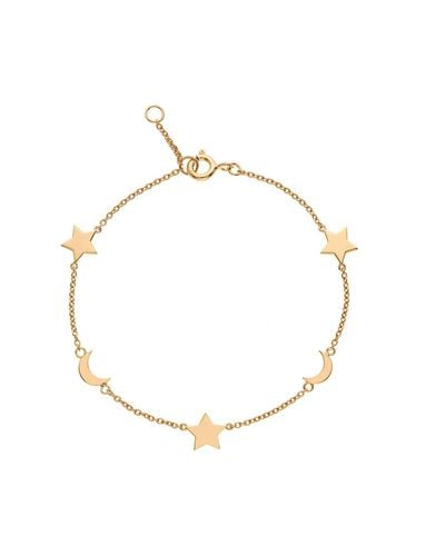 Auree Alta Gold Vermeil Star & Moon Bracelet - Metallic