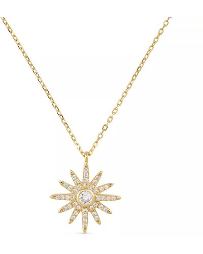 Elk & Bloom Dainty Star Sun Necklace - Metallic