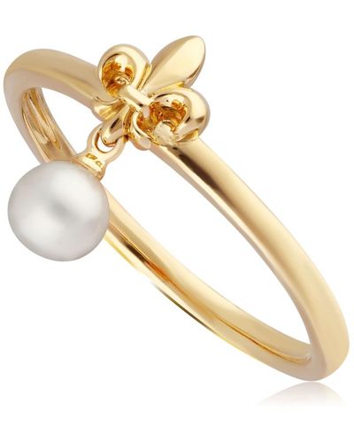 Gemondo Ecfewtm Pearl Fleur De Lis Ring - Metallic