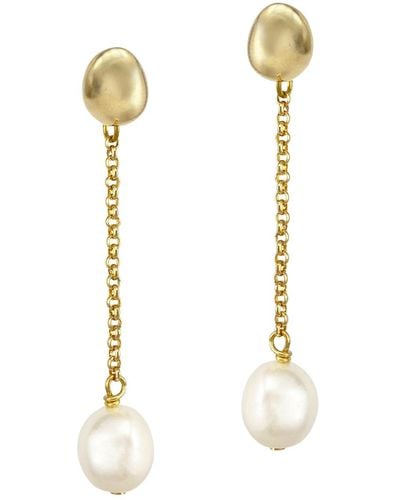 Biko Jewellery Paloma Pearl Drops - Metallic