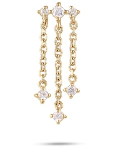 Zohreh V. Jewellery Diamond Chain Statement Stud Earring 9k - Metallic