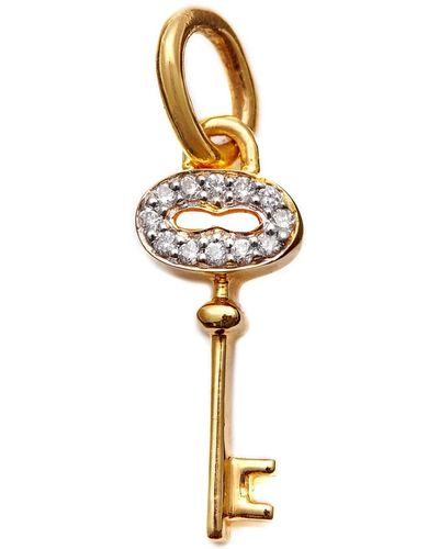 Kaizarin Yellow Gold & Diamond Key To Your Dreams Pendant | - Metallic