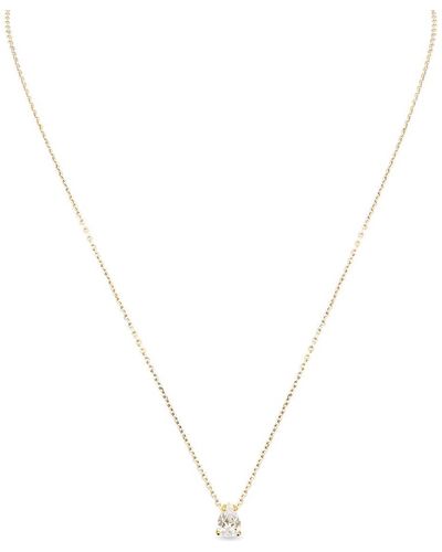 SALLY SKOUFIS Droplet Necklace Petite With Made White Diamond In Gold - Metallic