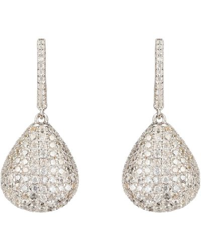LÁTELITA London Valerie Pear Drop Gemstone Earrings Silver White Cz - Multicolour