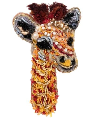 Mignonne Gavigan Giraffe Brooch - Multicolor