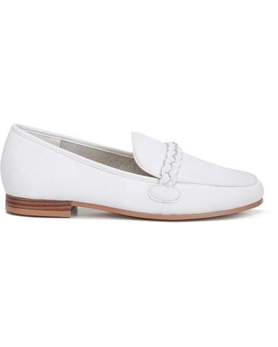 Rag & Co Kita Braided Strap Detail Loafers In - White