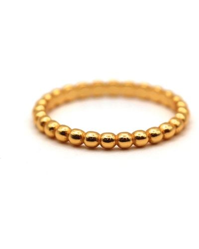 VicStoneNYC Fine Jewelry Handmade Eternity Beads Ring - Metallic