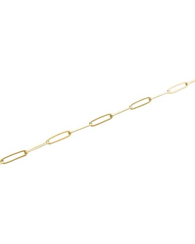 Spero London Sterling Silver Large Rectangular Chain Necklace - Metallic