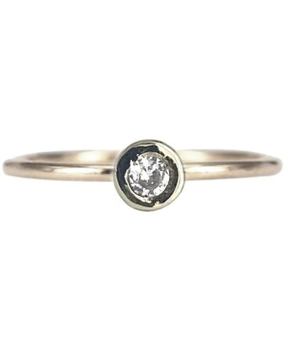 Lily Flo Jewellery Circinus Diamond Solitaire Ring - White
