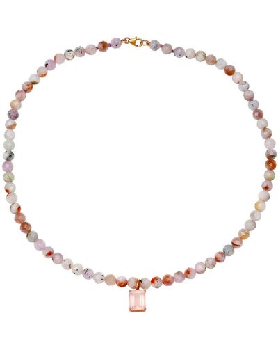 Soul Journey Jewelry / Neutrals Opal In Love Necklace - Metallic