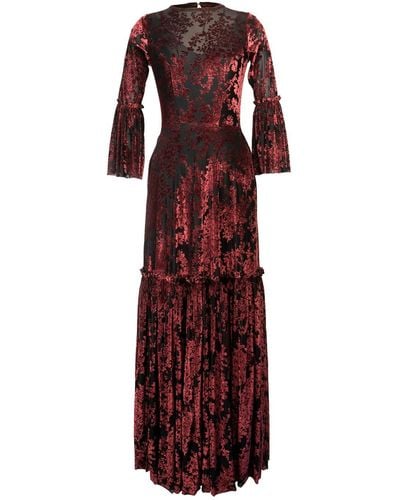Jennafer Grace Capulet Velvet Dress - Red