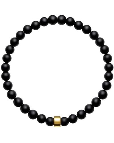 Ora Pearls Aro S Onyx Bracelet Gold Bead - Black