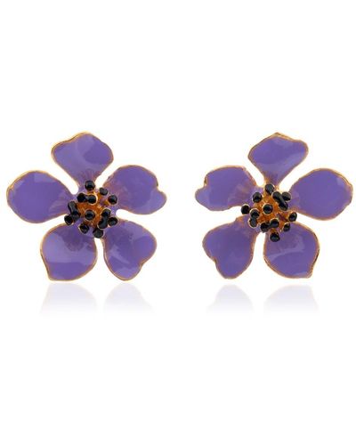 Milou Jewelry Light Purple Cherry Blossom Flower Earrings