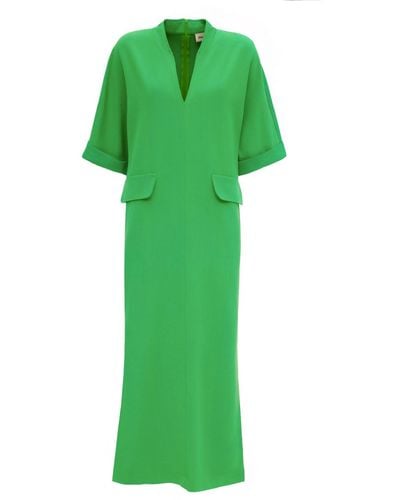 Julia Allert Maxi Dress With Pockets - Green