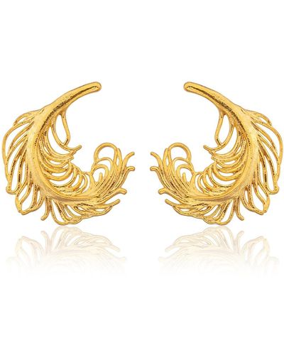 Milou Jewelry Wave Earrings - Metallic