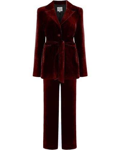 Planet Loving Company New Velvet All-day Suit - Red