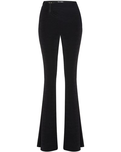 Nocturne Draped Flare Trousers - Black