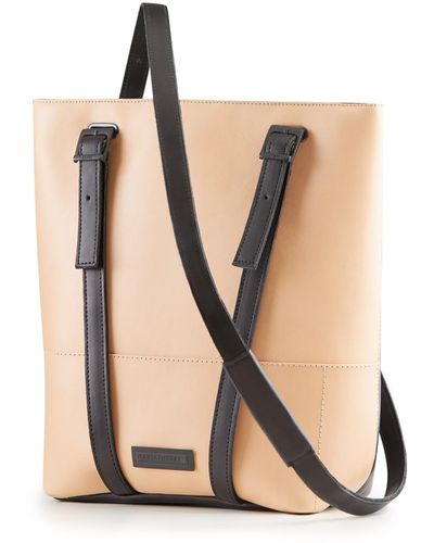Maria Maleta / Neutrals Convertible Tote Backpack Leather - Natural