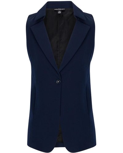 Farinaz Classic Vest Jacket - Blue