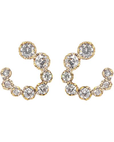 Lily Flo Jewellery Astraea Diamond Stud Earrings - Metallic