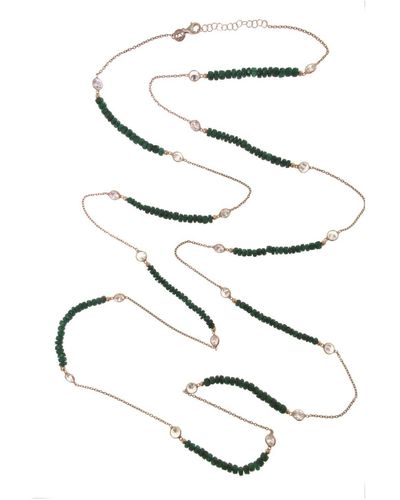 Cosanuova Long Emerald Necklace - Green