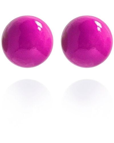 Saule Label Gaia Jumbo Earrings In Magenta Gumdrop - Pink