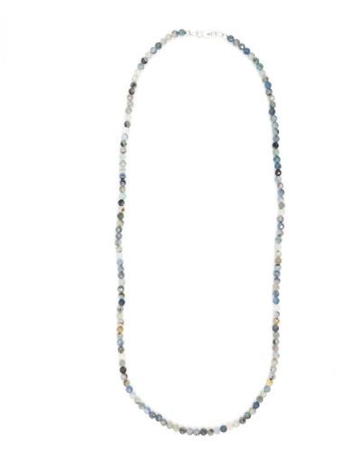 Shar Oke Blue Kyanite Beaded Necklace - Metallic
